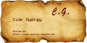 Czár György névjegykártya