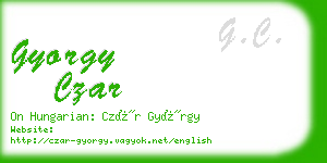 gyorgy czar business card